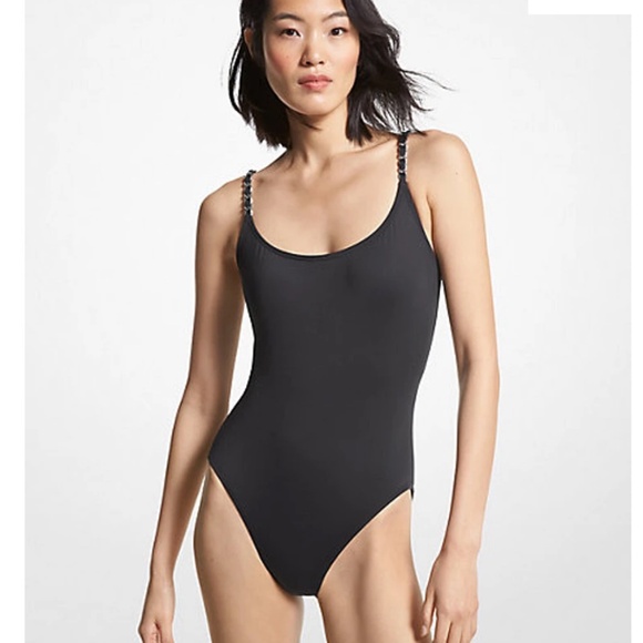 Michael Kors Chain-Link Swimsuit - Picture 1 of 7